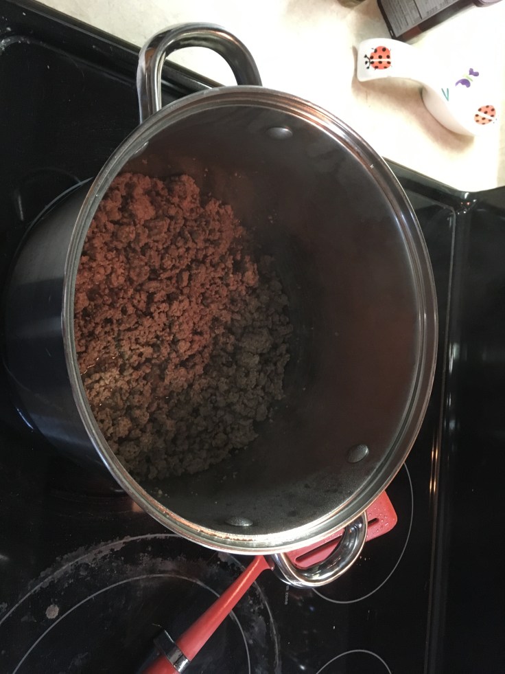 Brown the ground beef