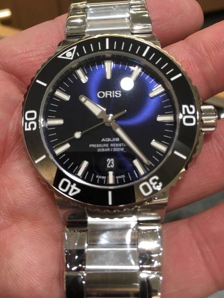 Oris Aquis Date on Steel Bracelet