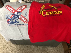 Portland Lucky Beavers Sioux Falls Canaries T shirts Ebbets Field Flannels