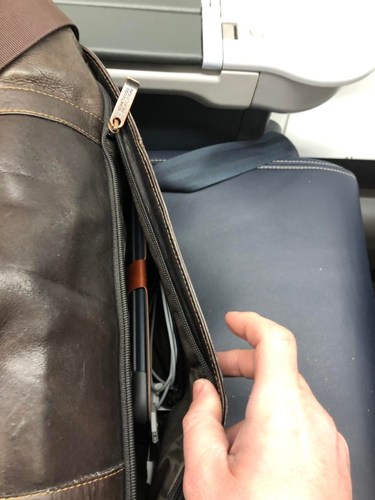 Nook safely packed in carry on United Airlines