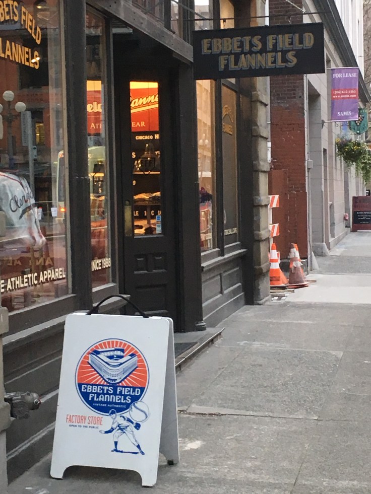 Ebbets Field Flannels Seattle Washington Storefront