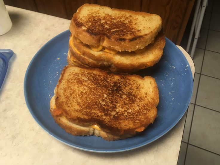 Grilled Cheese Sandwiches By Dad Come with Steak