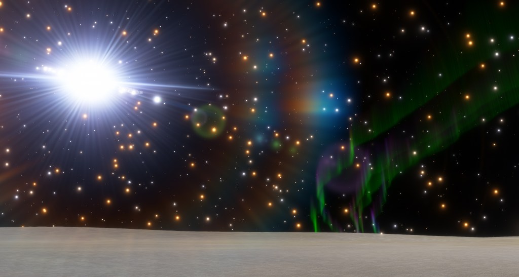 M2 globular cluster seem from planet inside the cluster in Space Engine game