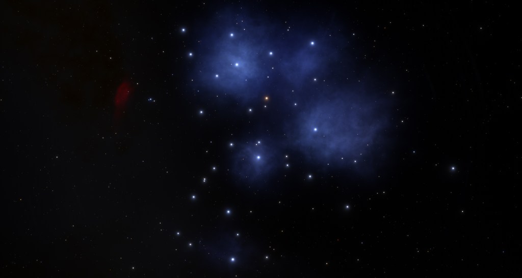Pleiades in Space Engine simulation game